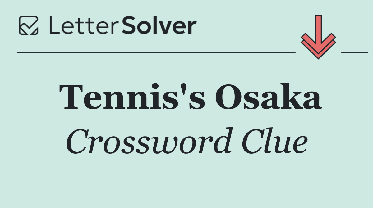 Tennis's Osaka
