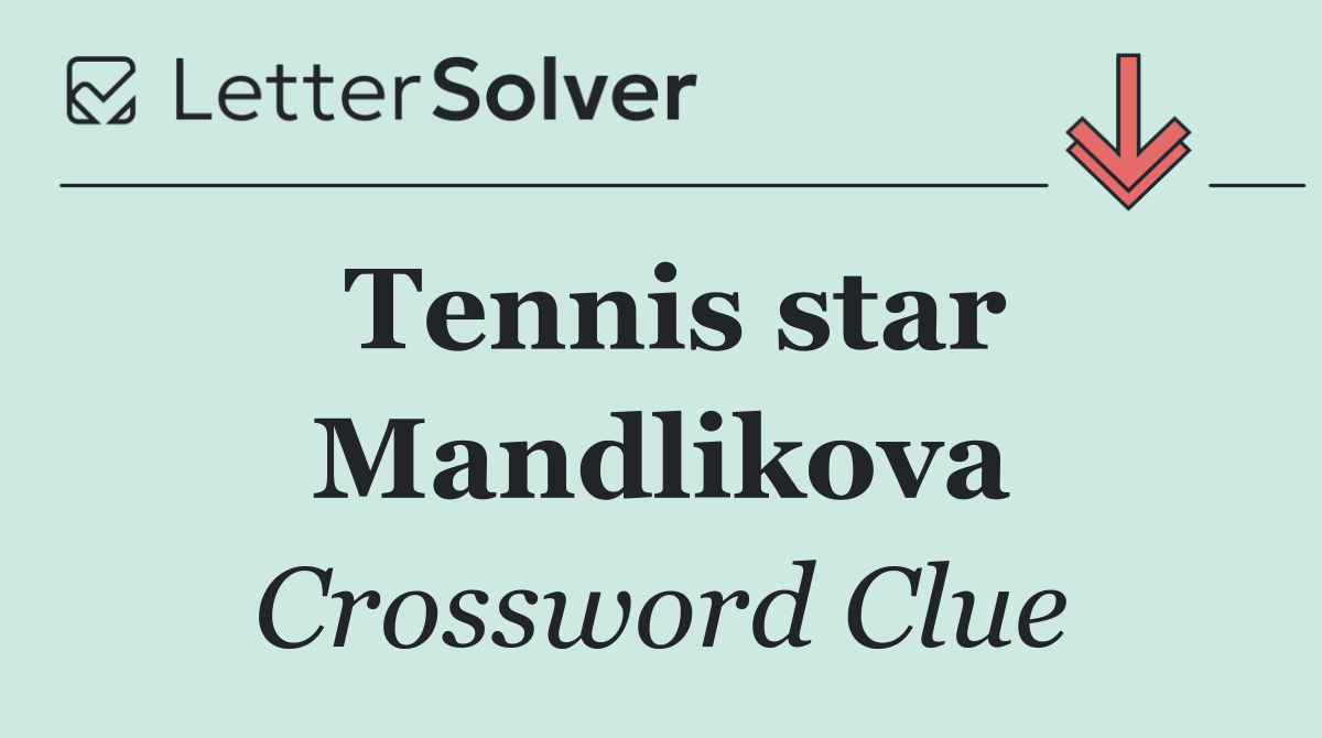 Tennis star Mandlikova