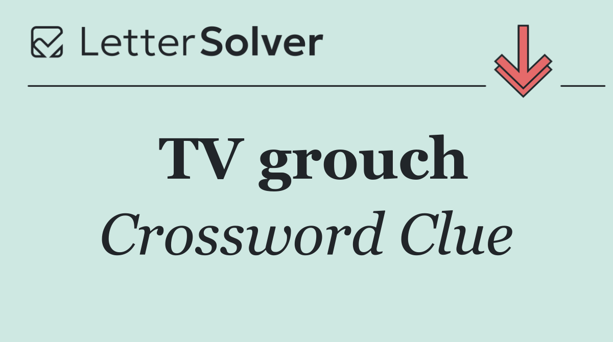TV grouch