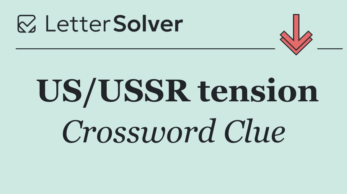 US/USSR tension