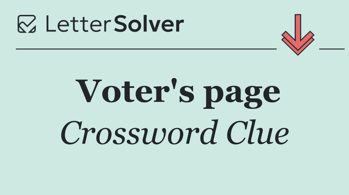 Voter's page