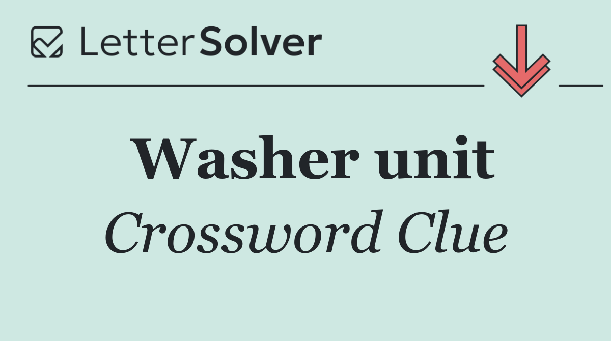 Washer unit