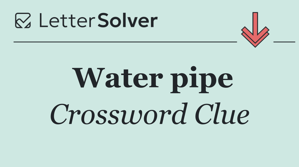 Water pipe