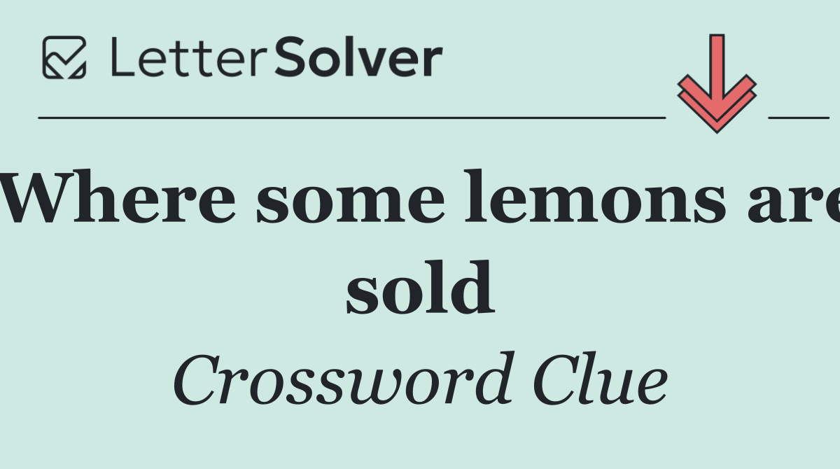 Where some lemons are sold