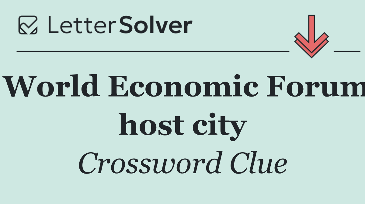 World Economic Forum host city