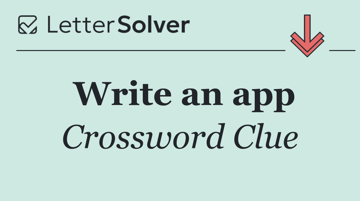 Write an app