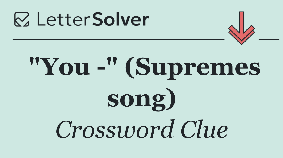 "You  " (Supremes song)