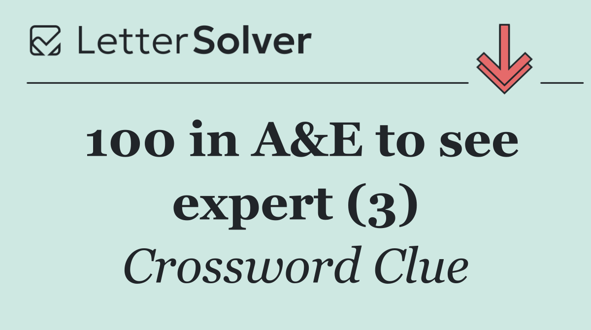 100 in A&E to see expert (3)