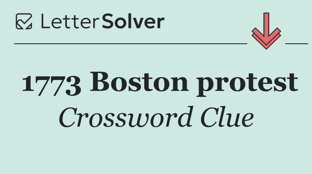 1773 Boston protest