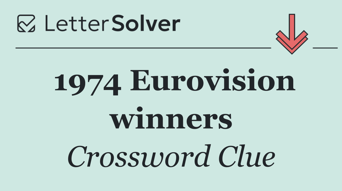 1974 Eurovision winners