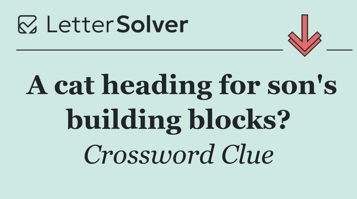 A cat heading for son's building blocks?