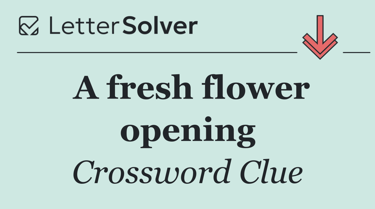 A fresh flower opening