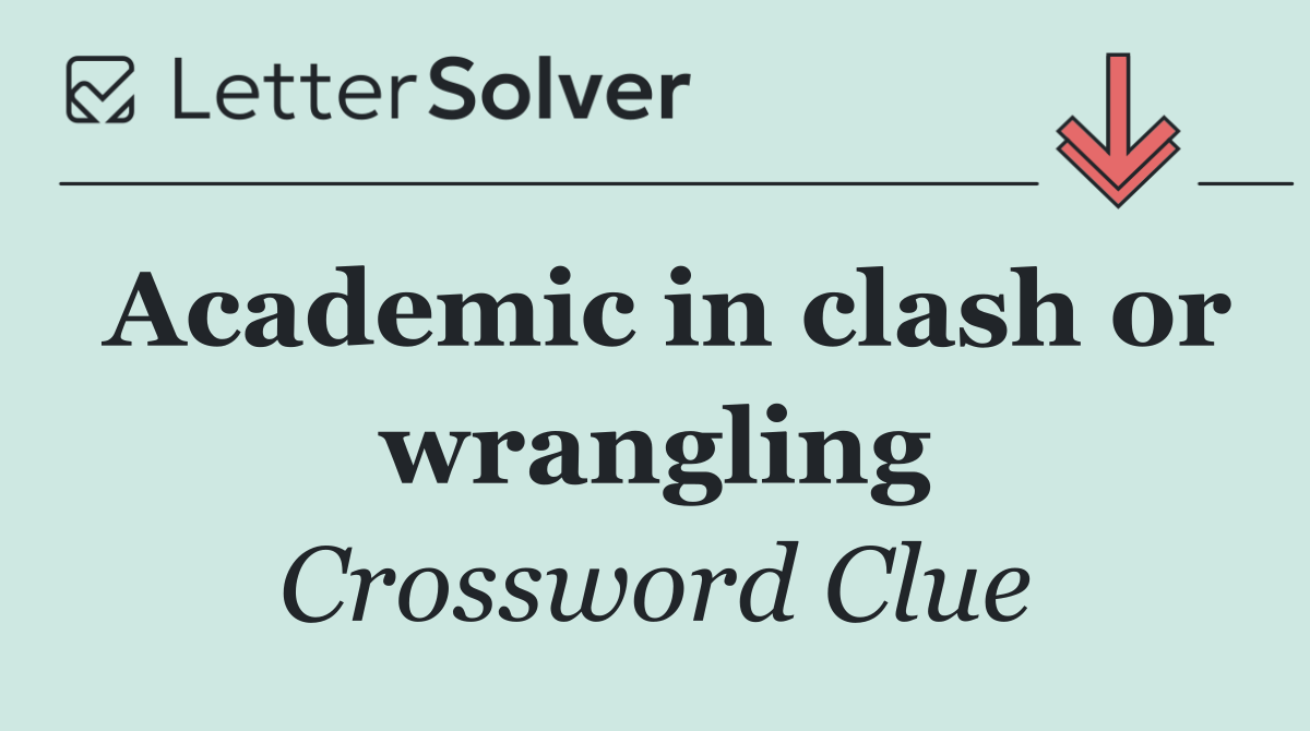 Academic in clash or wrangling