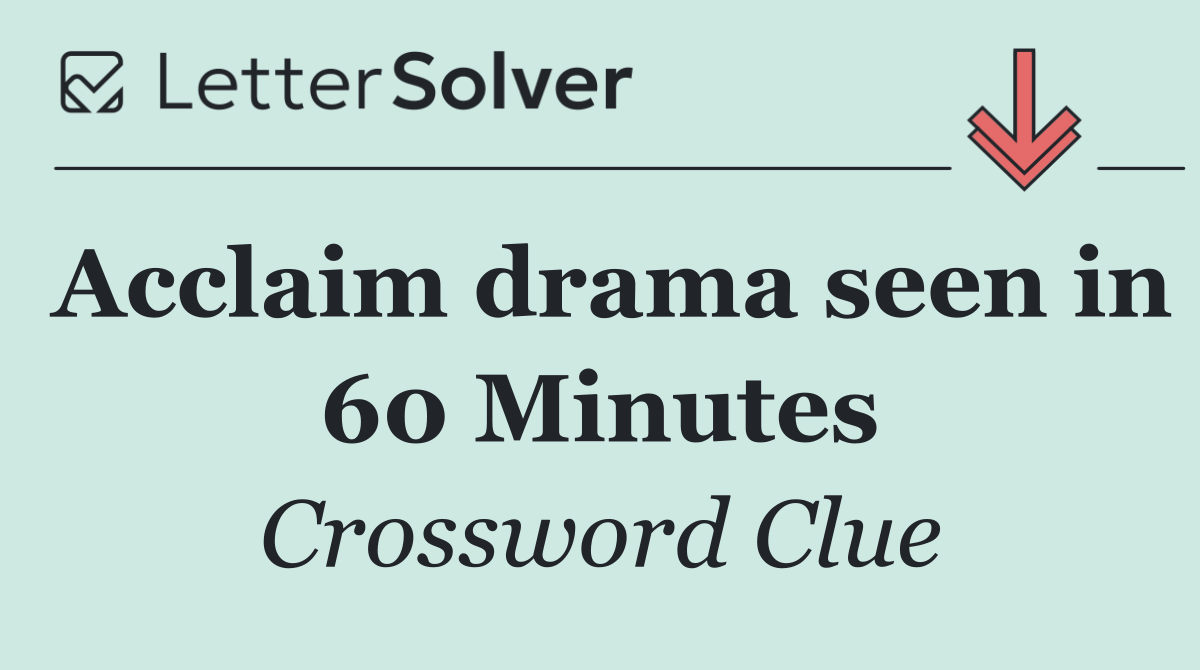 Acclaim drama seen in 60 Minutes
