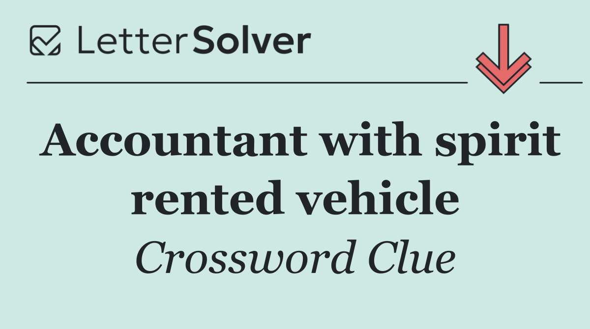 Accountant with spirit rented vehicle