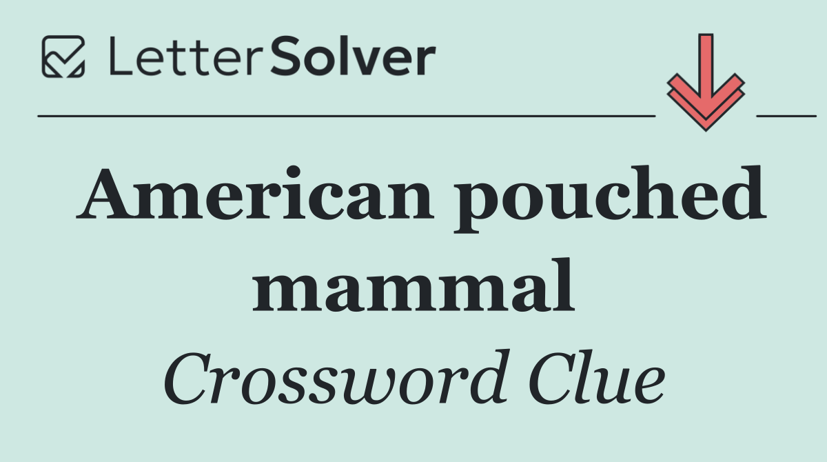 American pouched mammal