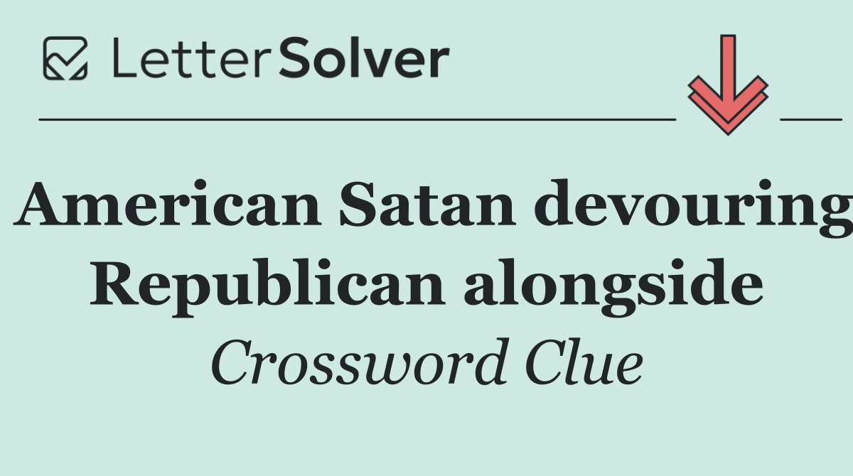 American Satan devouring Republican alongside