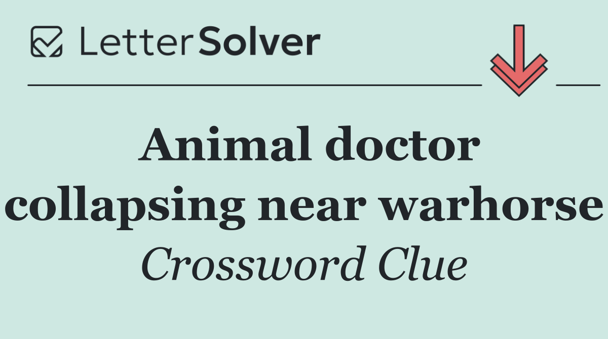 Animal doctor collapsing near warhorse