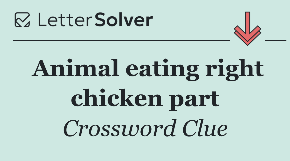 Animal eating right chicken part