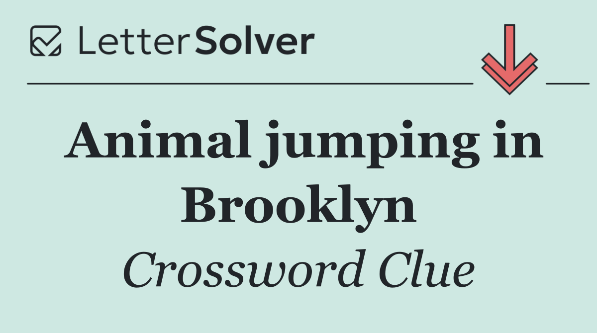 Animal jumping in Brooklyn