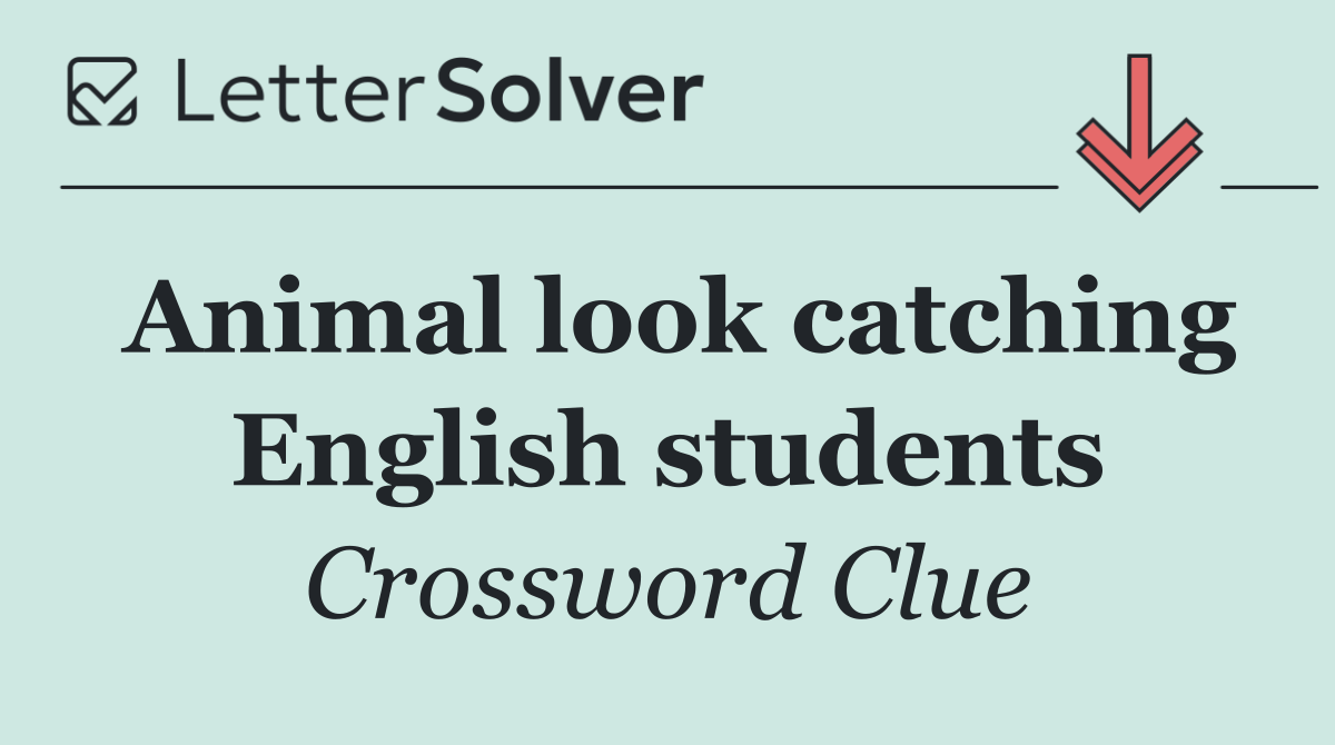 Animal look catching English students