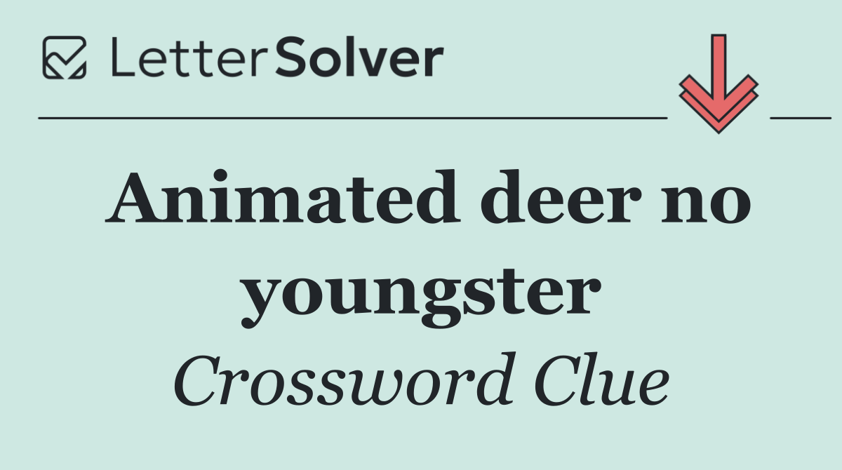 Animated deer no youngster