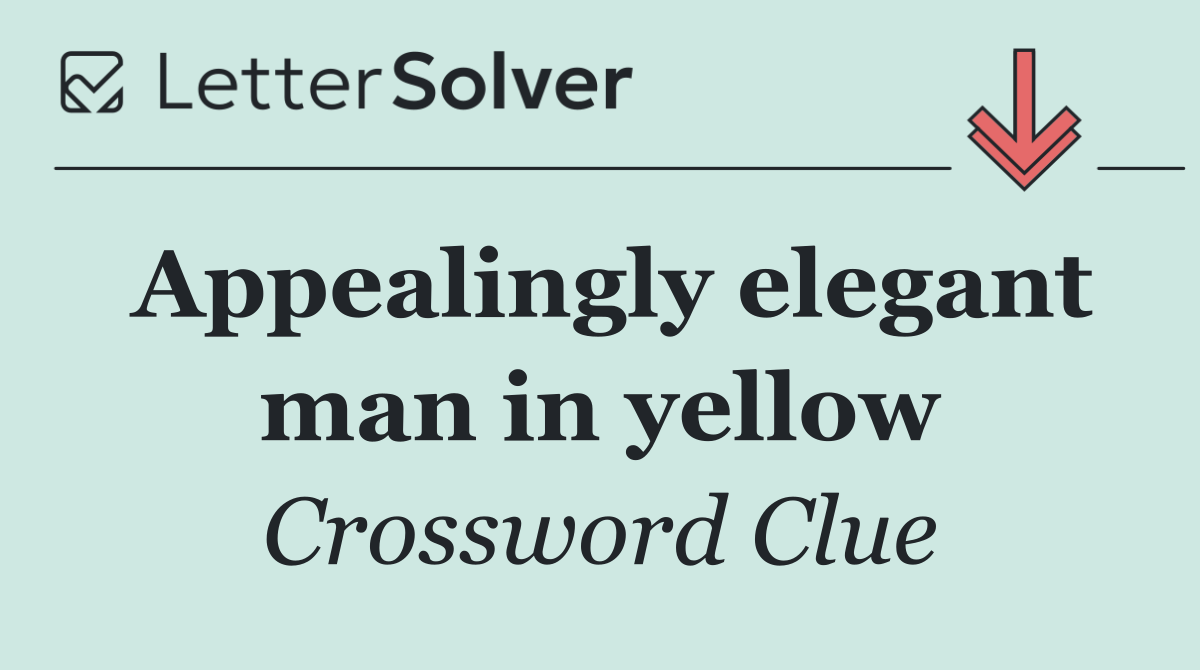 Appealingly elegant man in yellow