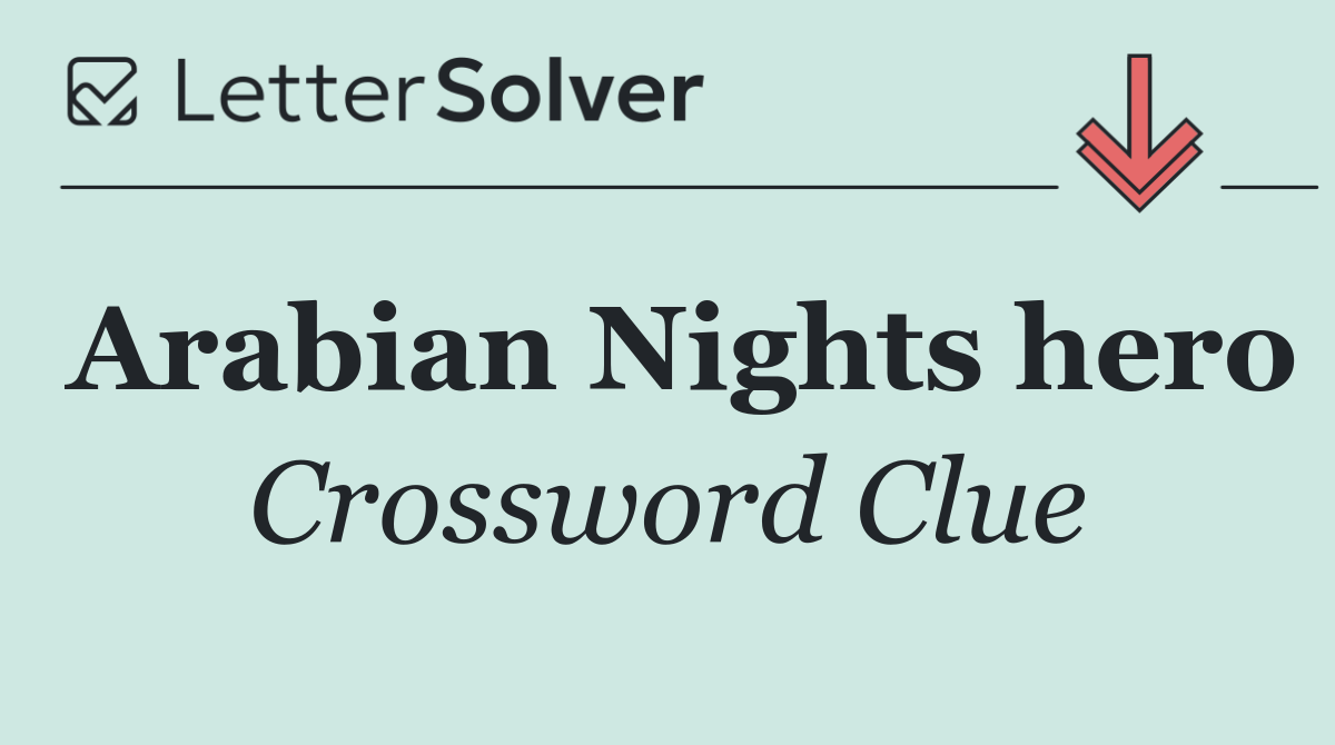 Arabian Nights hero