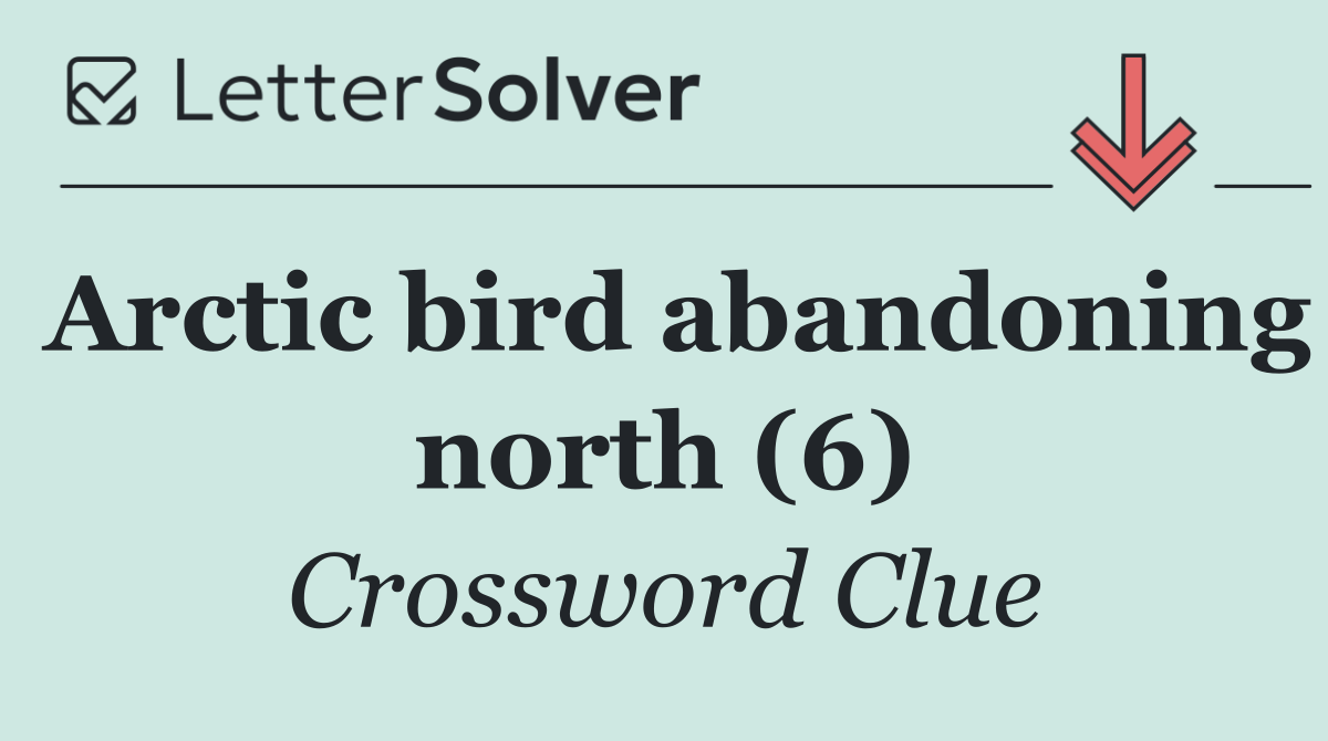 Arctic bird abandoning north (6)