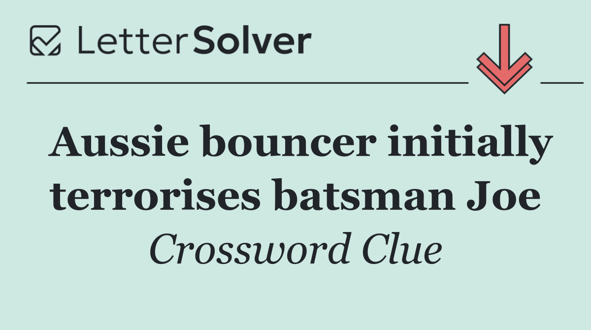 Aussie bouncer initially terrorises batsman Joe