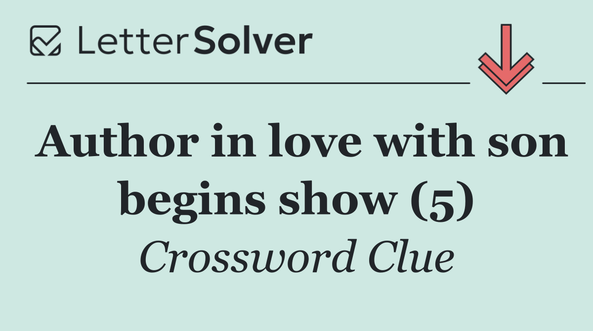 Author in love with son begins show (5)