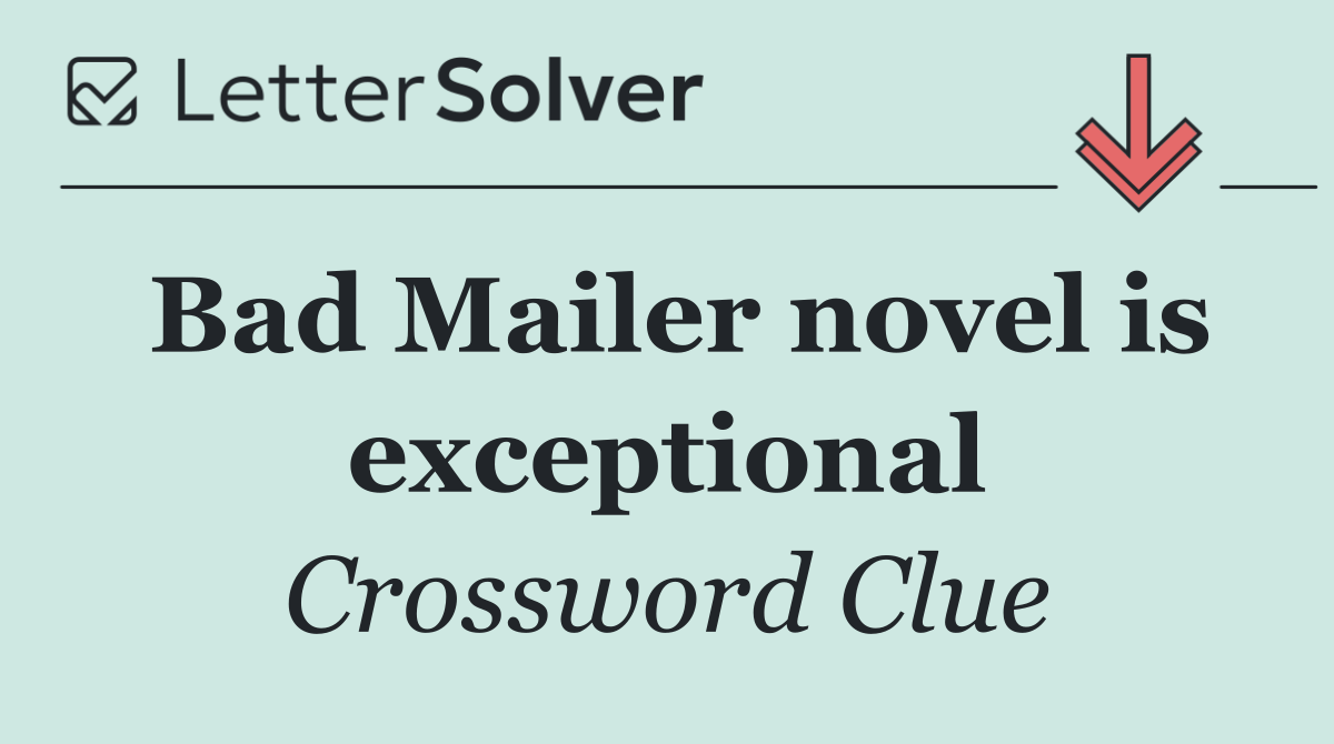 Bad Mailer novel is exceptional