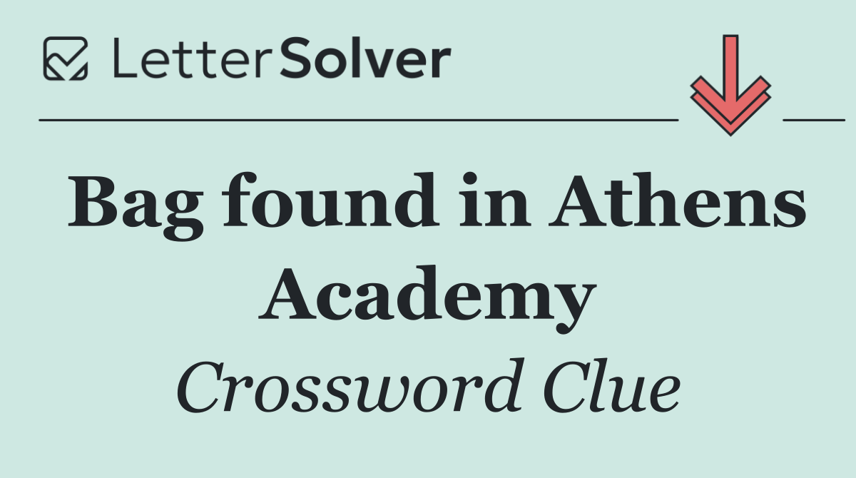 Bag found in Athens Academy