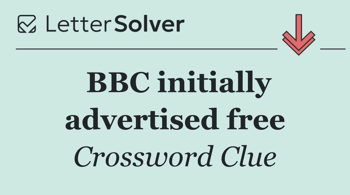 BBC initially advertised free