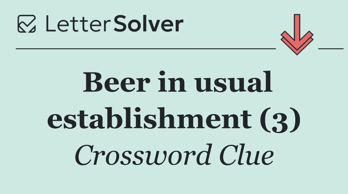 Beer in usual establishment (3)