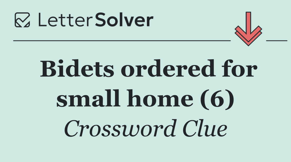 Bidets ordered for small home (6)