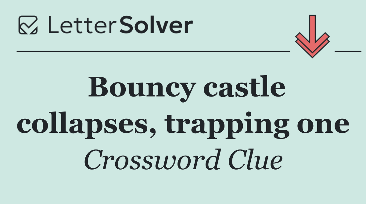 Bouncy castle collapses, trapping one