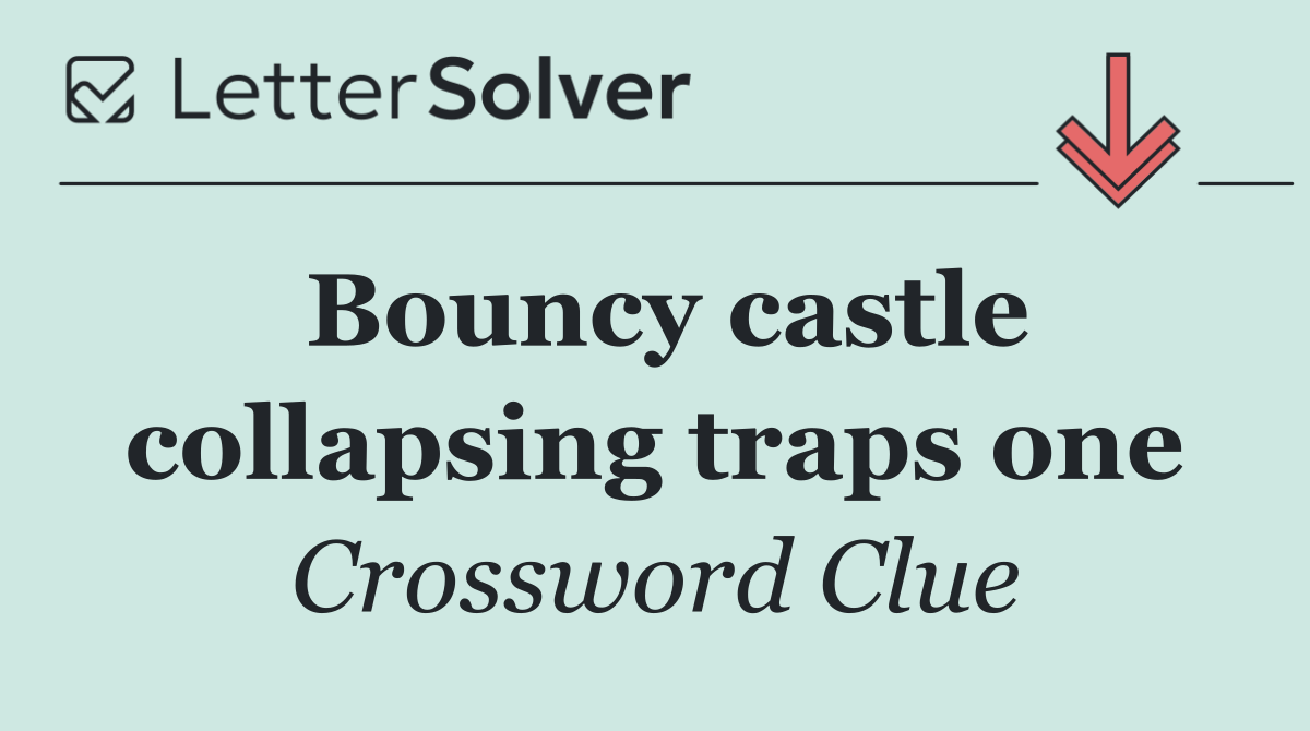 Bouncy castle collapsing traps one
