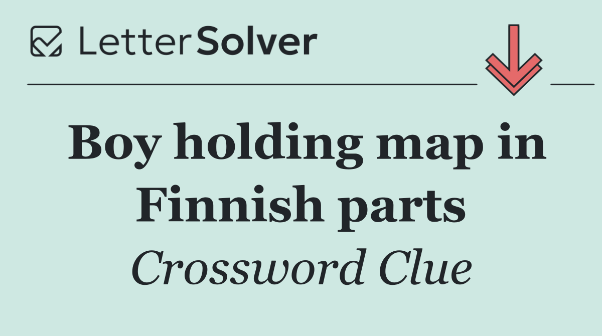 Boy holding map in Finnish parts
