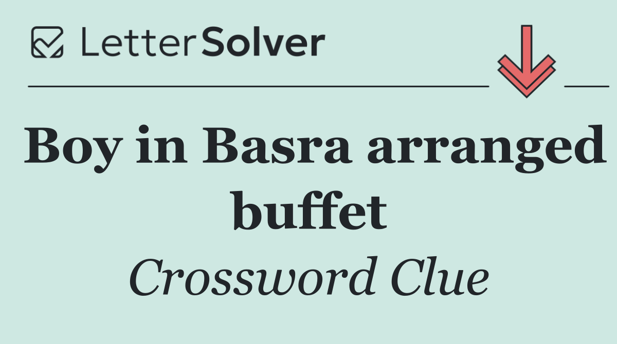 Boy in Basra arranged buffet