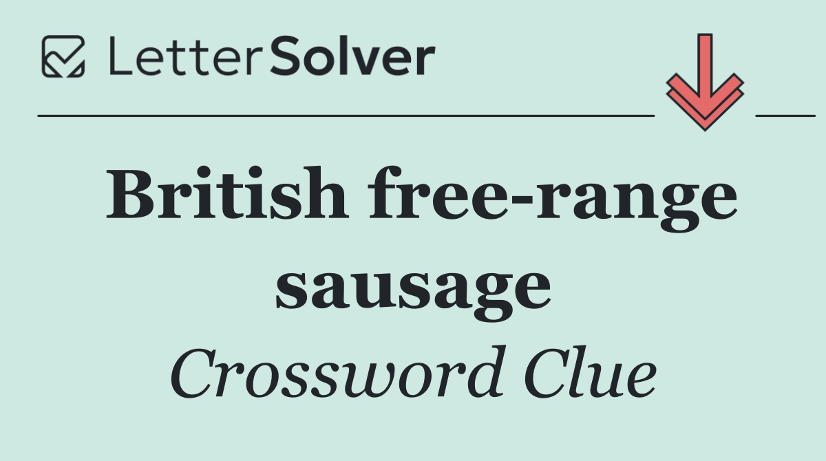British free range sausage