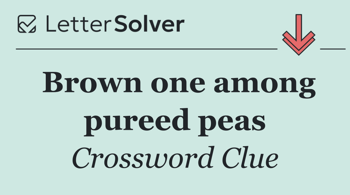 Brown one among pureed peas
