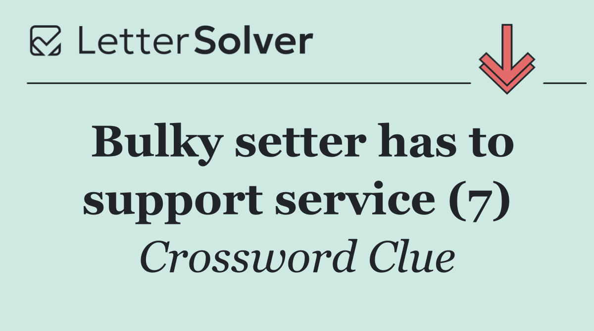 Bulky setter has to support service (7)