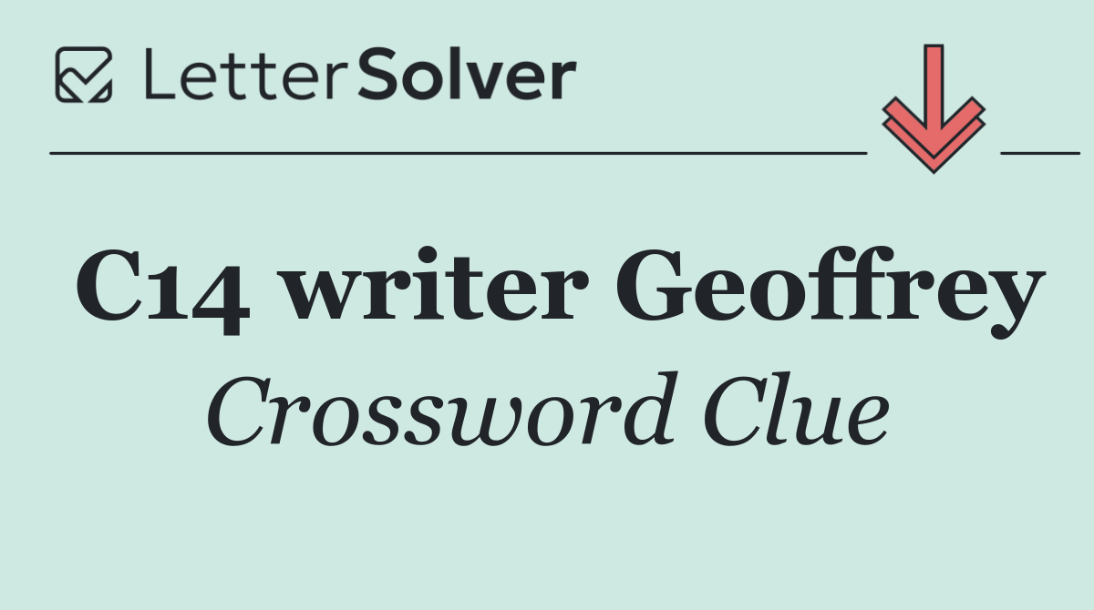 C14 writer Geoffrey