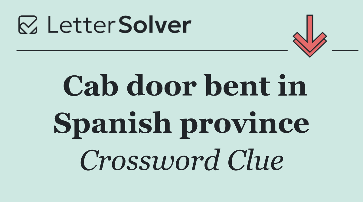 Cab door bent in Spanish province