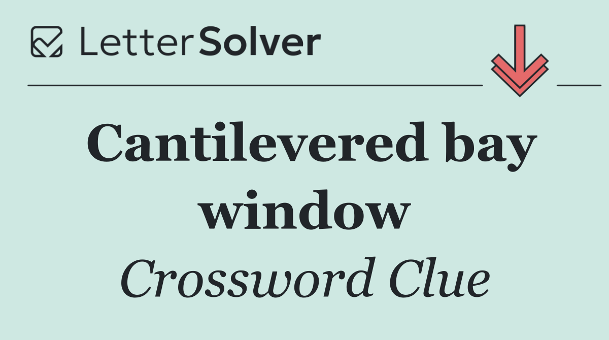 Cantilevered bay window