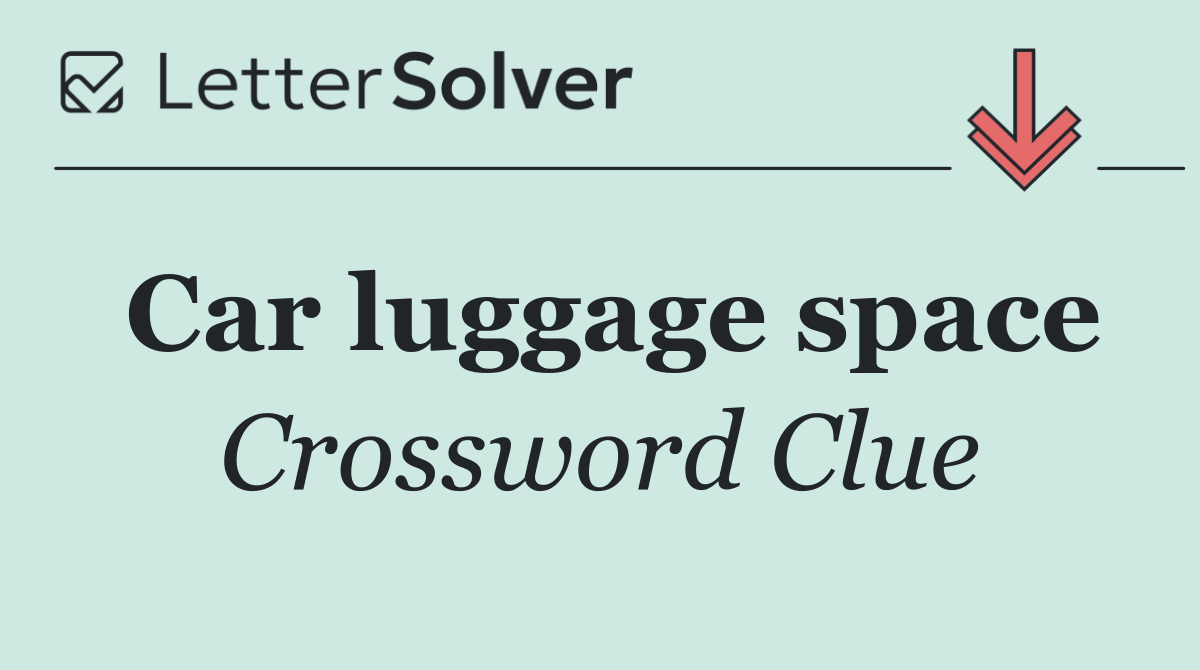 Car luggage space