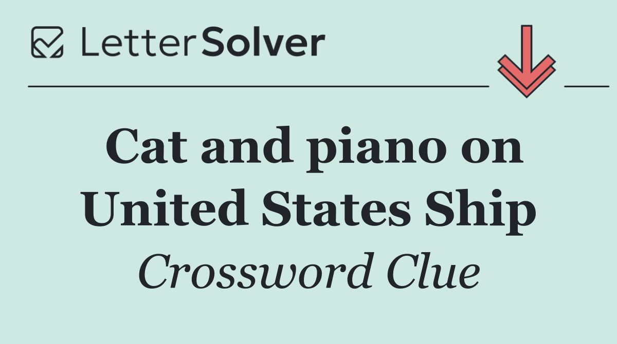 Cat and piano on United States Ship
