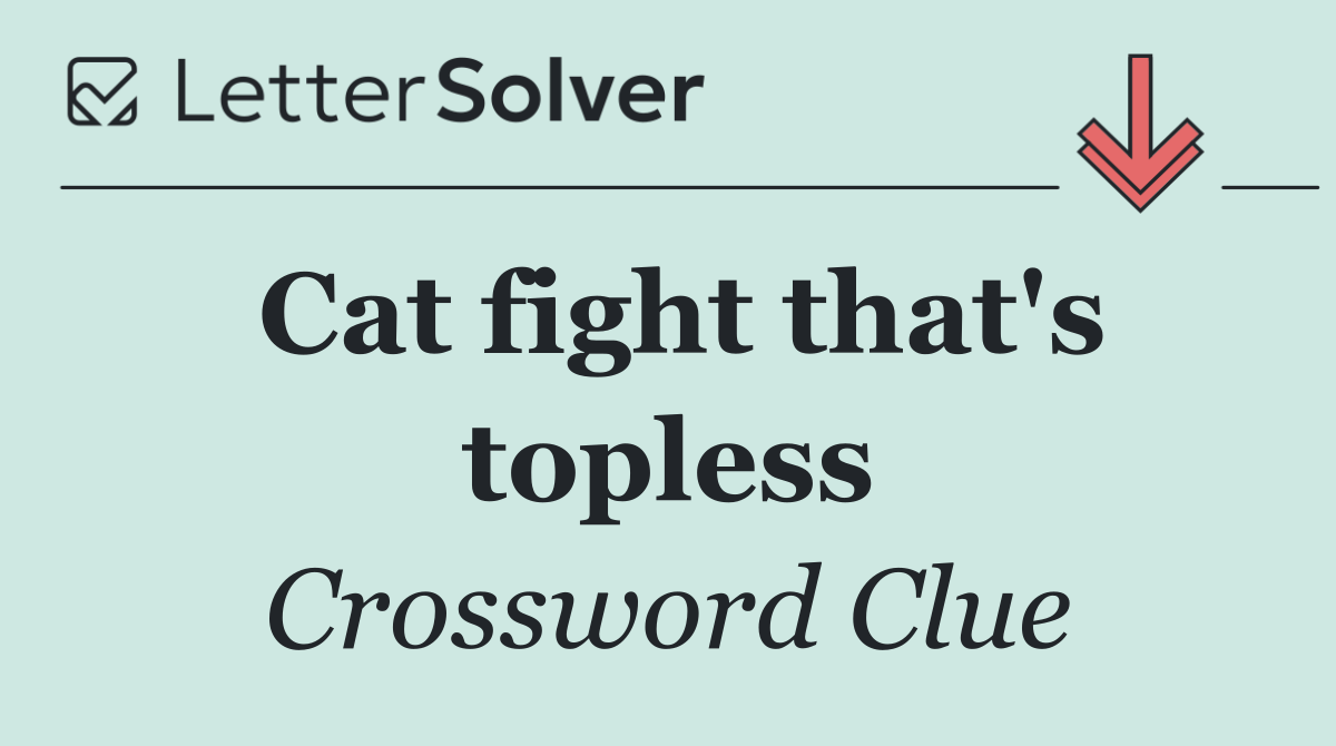 Cat fight that's topless