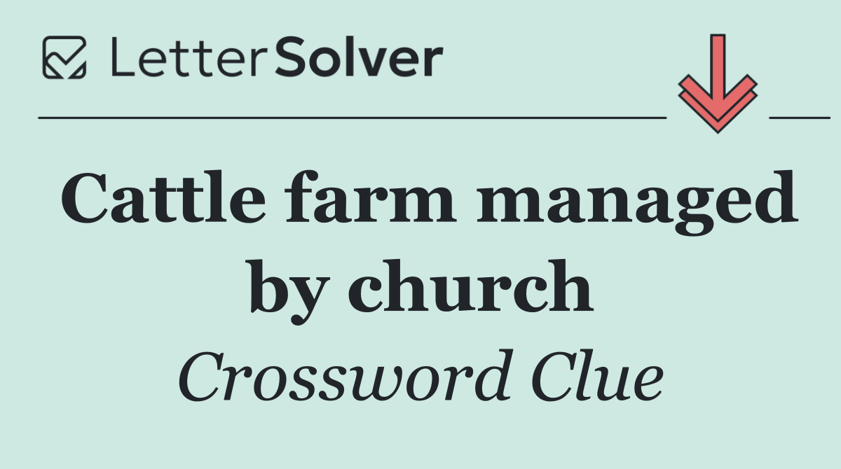 Cattle farm managed by church